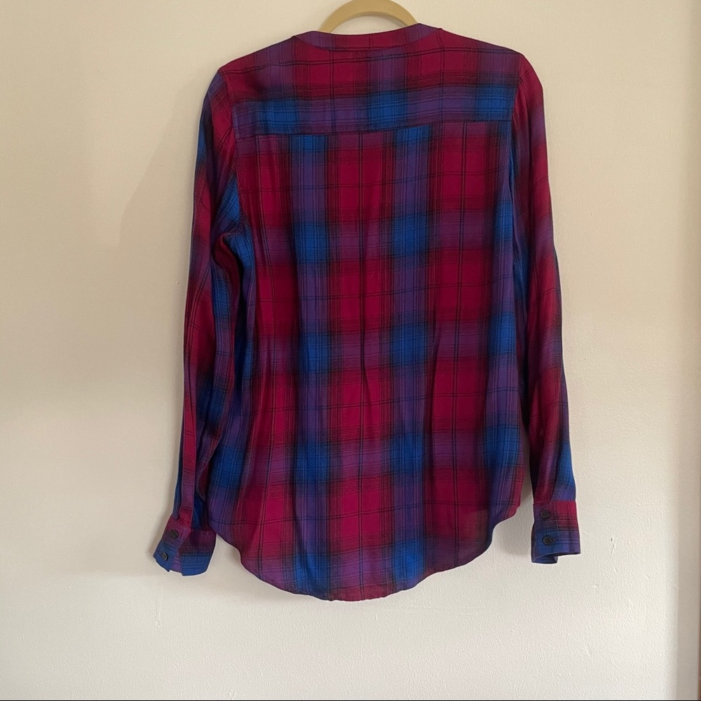 Express Plaid Lace-up Top - Picture 4 of 4